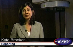 Publicist Kate Brookes "reports" on medical advancements for KSFY-13 in Sioux Falls, SD