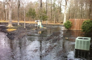 Oil in an Arkansas backyard (Photo by Bill McKibben)