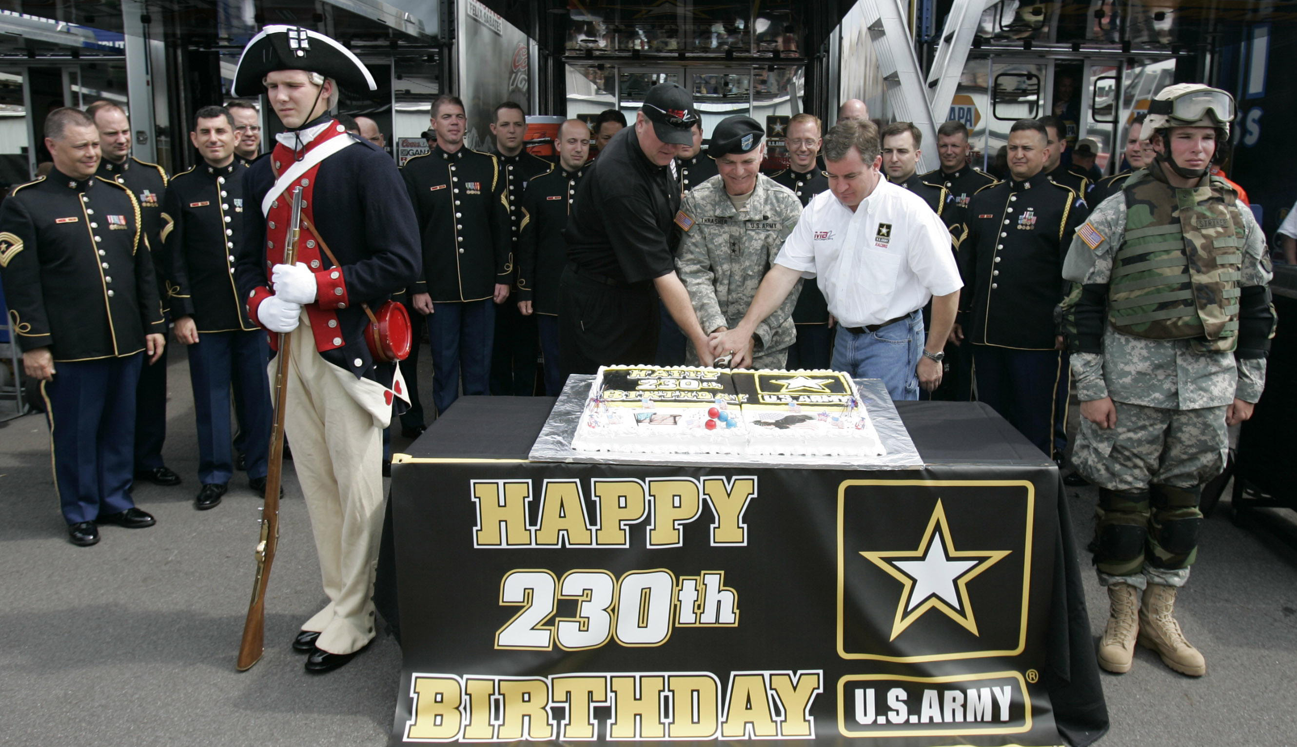 In 2005, the Army celebrated its 230th birthday with its NASCAR driver.