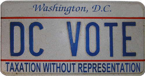 Washington, D.C. license plate