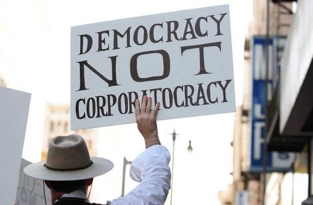 democracy not corporatacrocy
