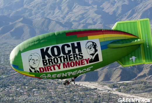 Koch Brothers Greenpeace Blimp