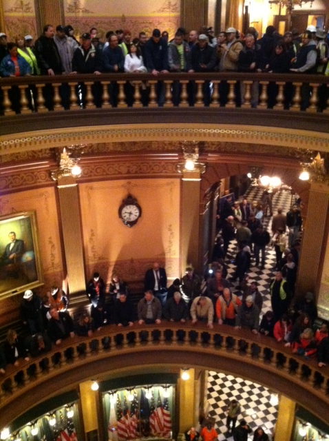 people in the Michigan Capitol