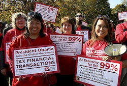 Nurses in front of the White House November 3, 2011