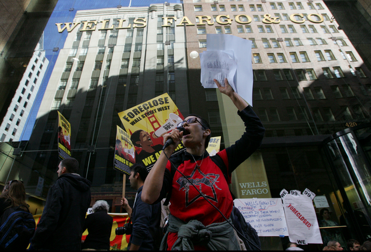 Occupy San Francisco Protests Wells Fargo