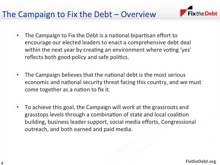 The Campaign to Fix the Debt - Overview