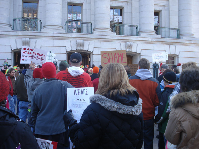 P.O.W.E.R. Walkers at Madison state capitol on Sunday.
