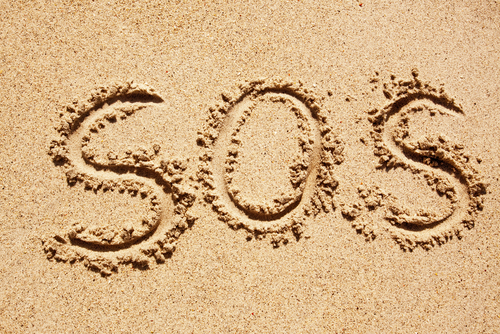 SOS in Sand
