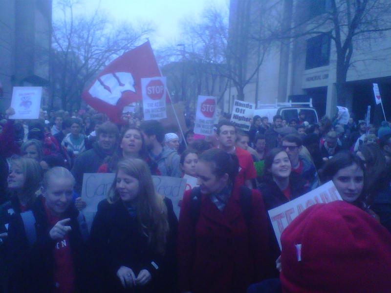 UW students, staff and faculty march down State Street