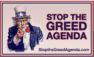 Stop the Greed Agenda Logo