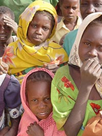 Child refugees from Darfur