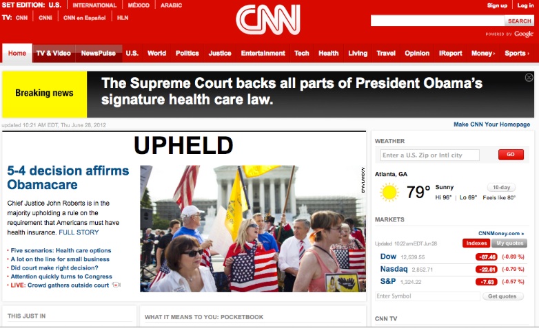 Supreme Court backs all parts of President Obama's signature health care law.