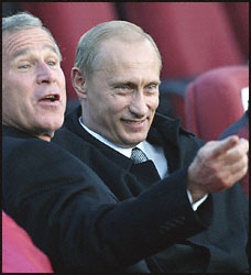 Vladimir Putin and George W. Bush