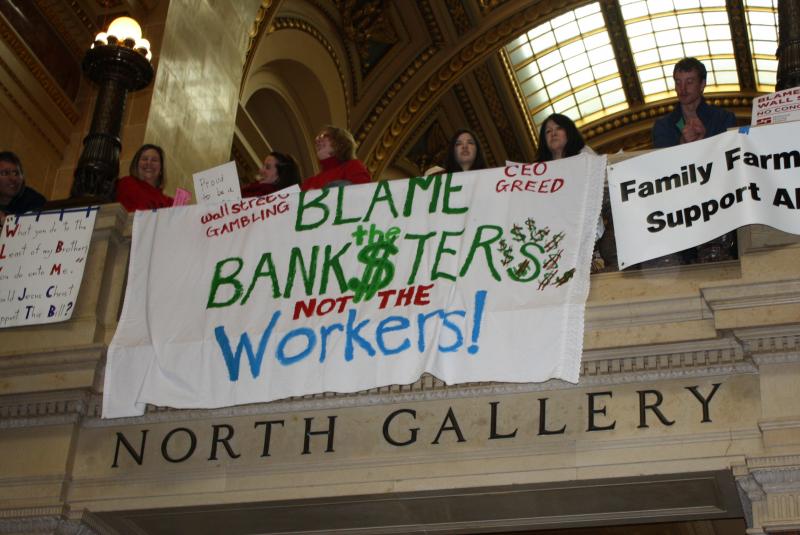 BLAME THE BANKSTERS NOT THE WORKER