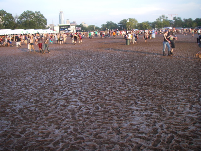 The park grounds turned into a mud pit.