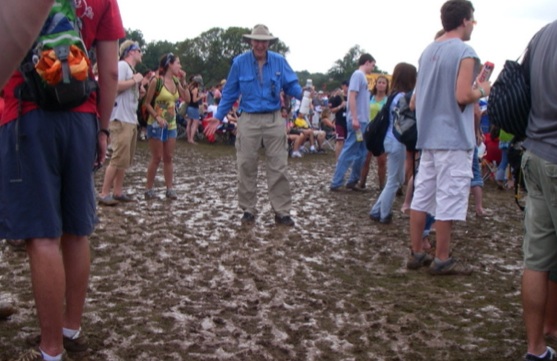 Festival attendees were not aware they were standing in sewage sludge.