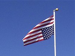 Upside down US flag